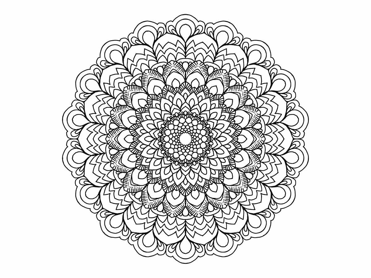 Mandala Coloring Page Drawing