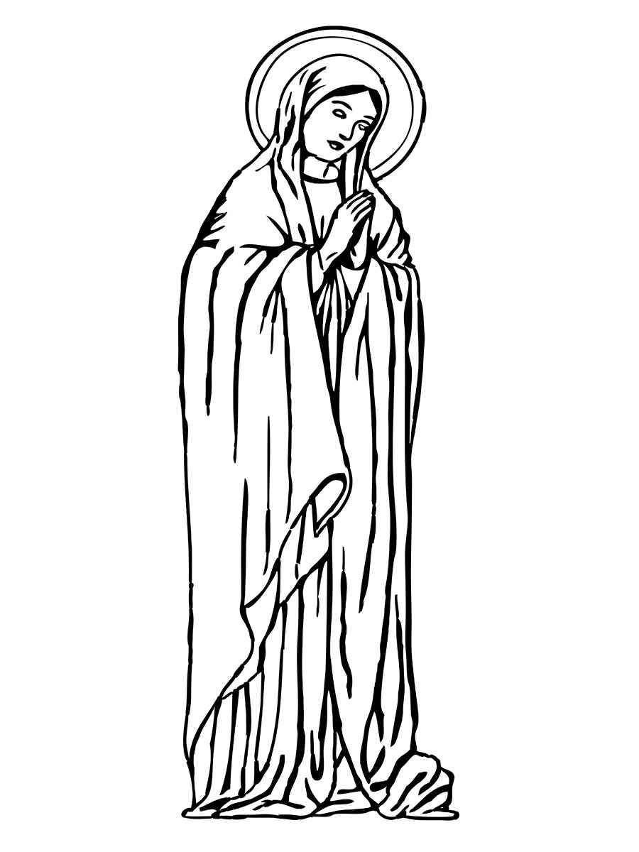 Mary, Our Lady Coloring Page