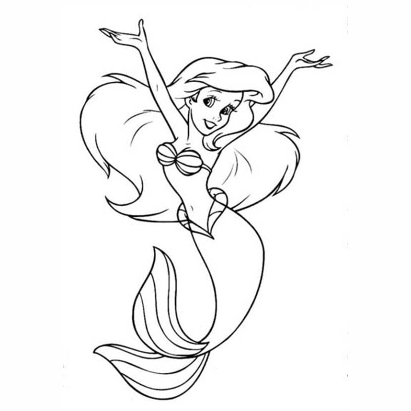 Mermaid coloring page