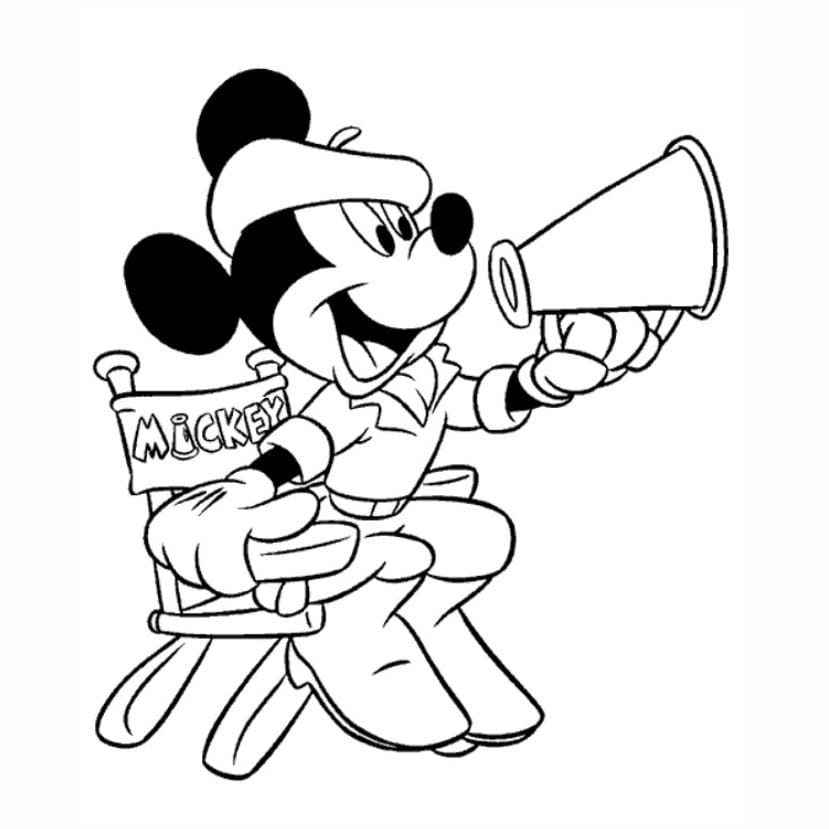 Mickey Mouse coloring page for children