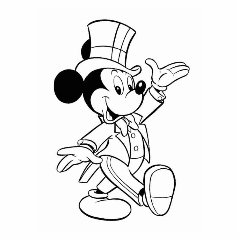 Mickey Mouse printable coloring sheet