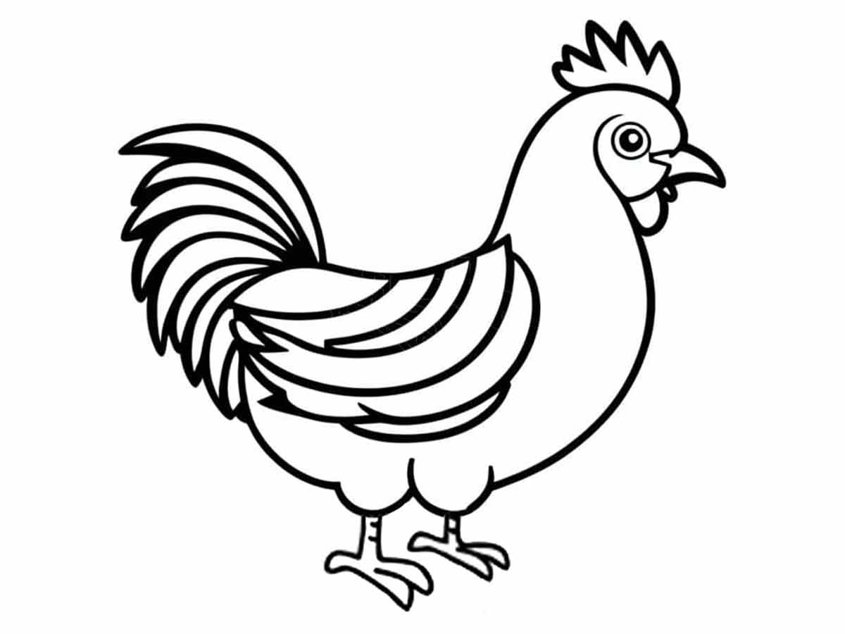 Mini Chicken Coloring Page