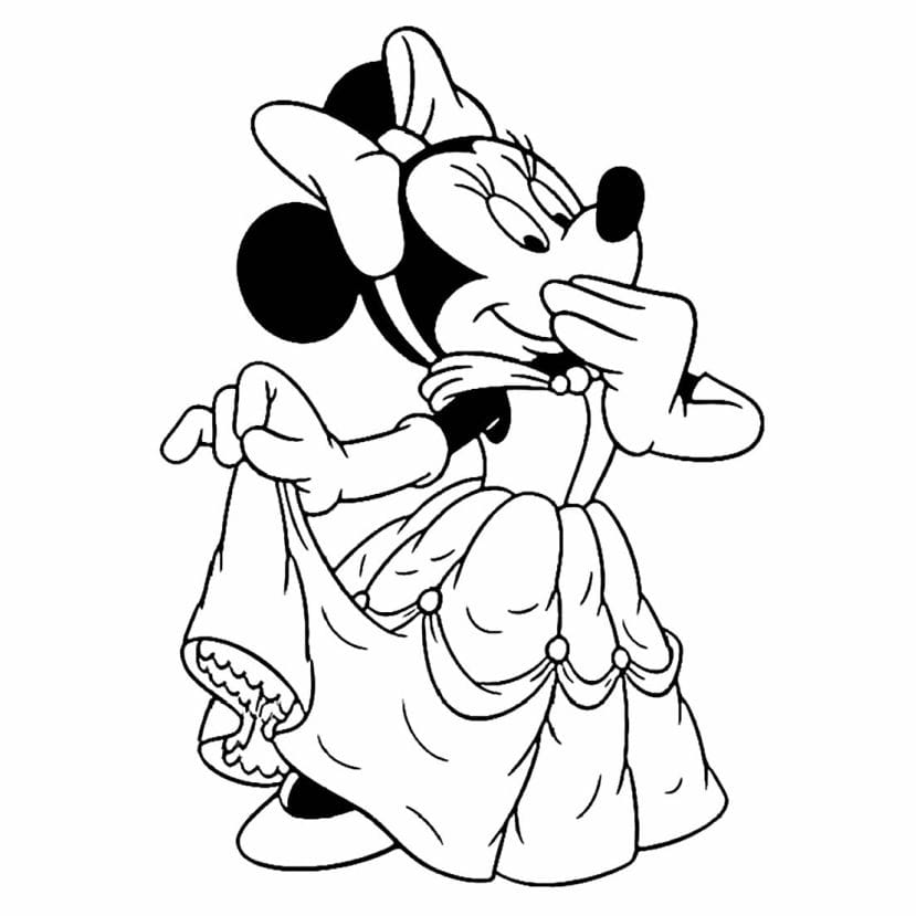 Minnie Dress Coloring Page