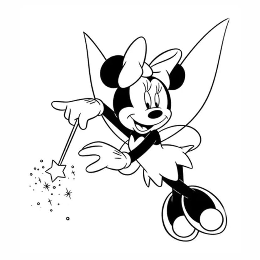 Minnie Fairy Coloring Page