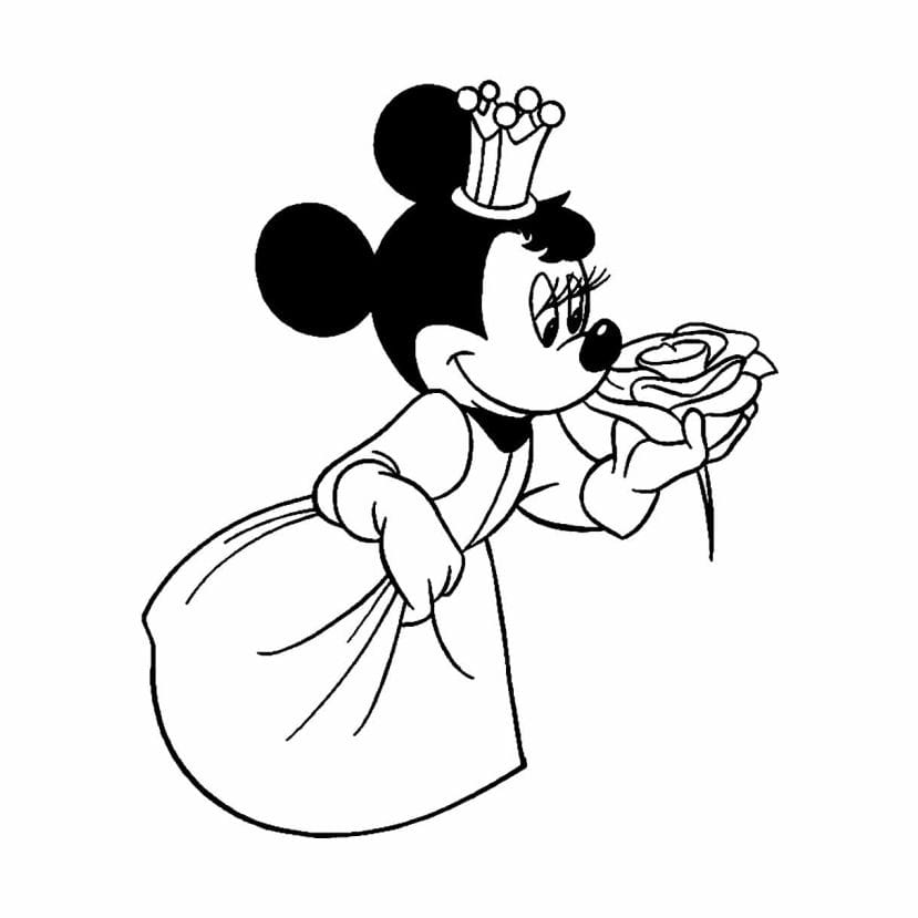 Minnie Princess Coloring Page