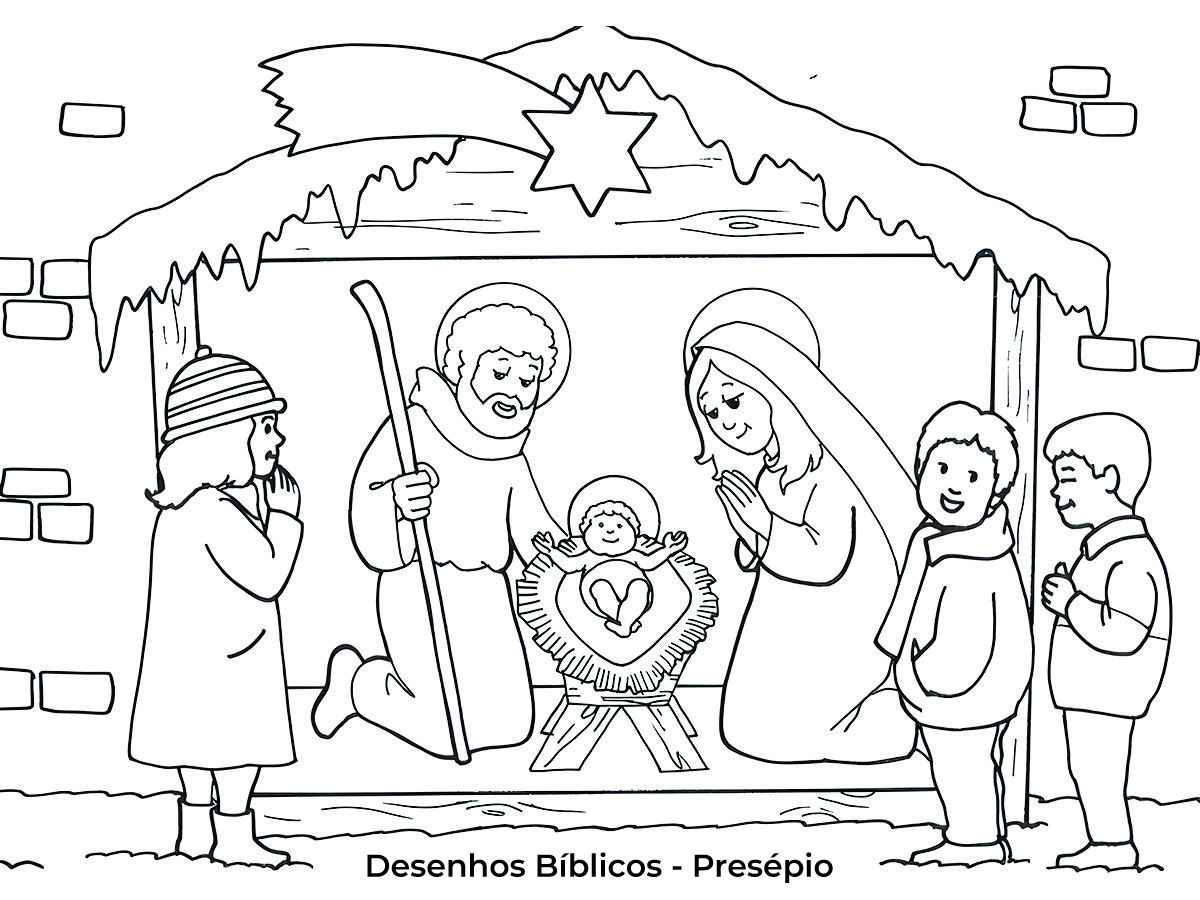 Nativity Scene Coloring Page 3