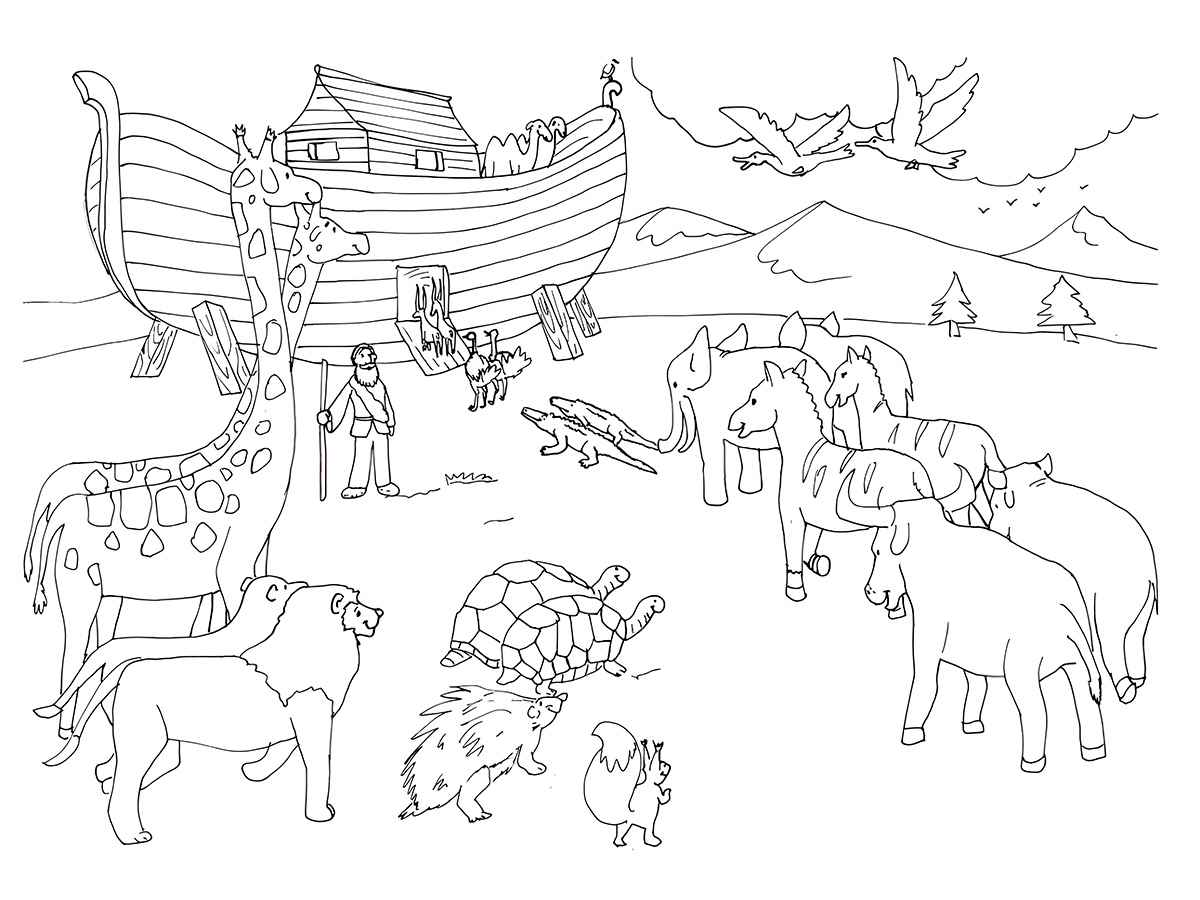 Noah's Ark Coloring Page