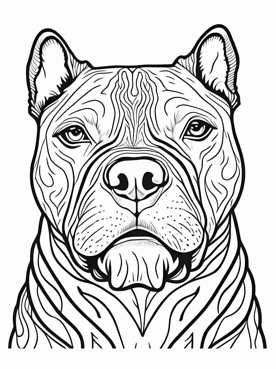 Pit Bull coloring page