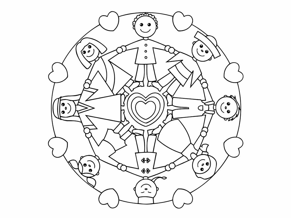 Preschool Mandala Coloring Page