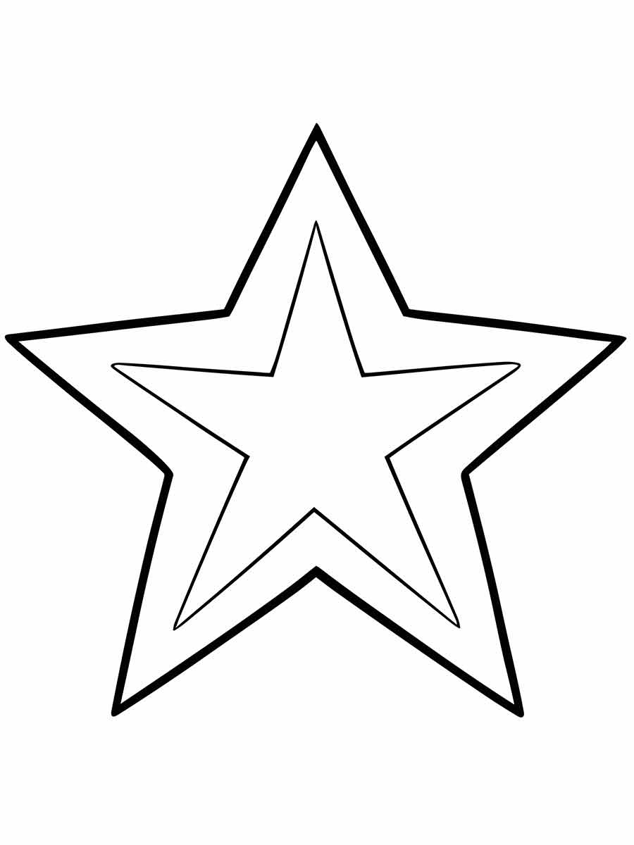 Preschool star coloring page