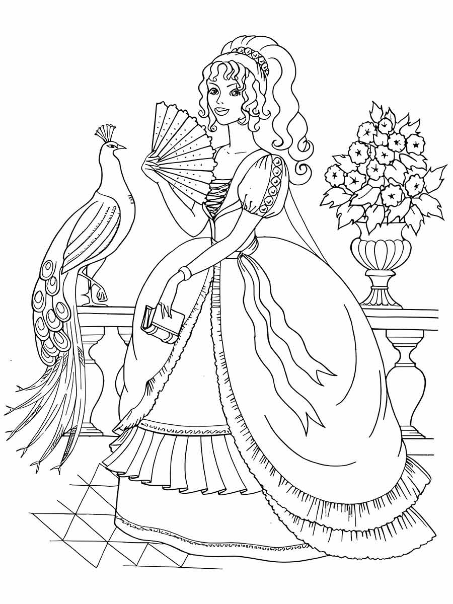 princess coloring page 48