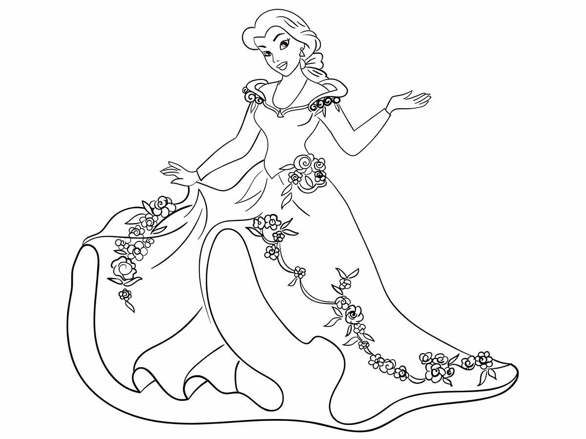 princess coloring page 49