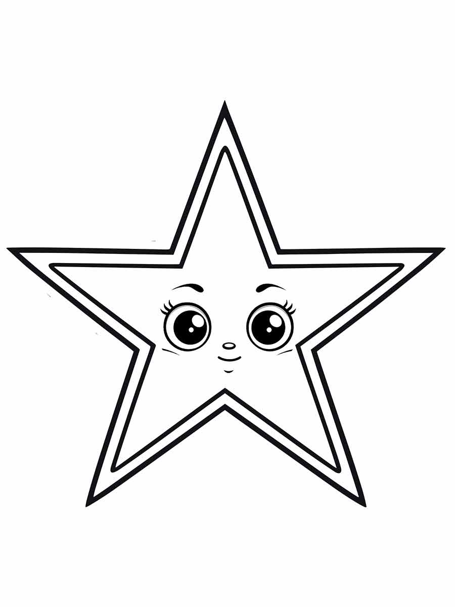 Printable star coloring page