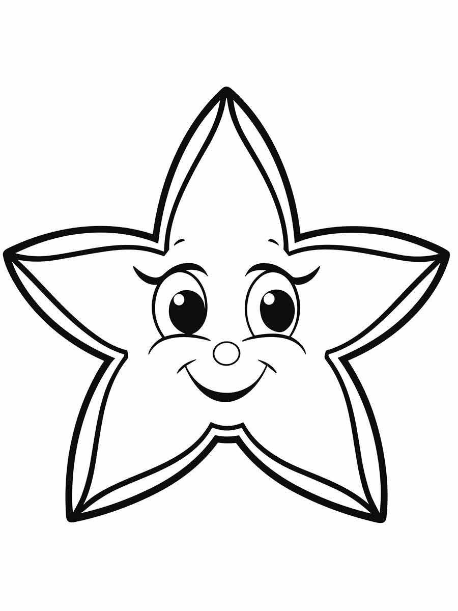 Printable starfish coloring page