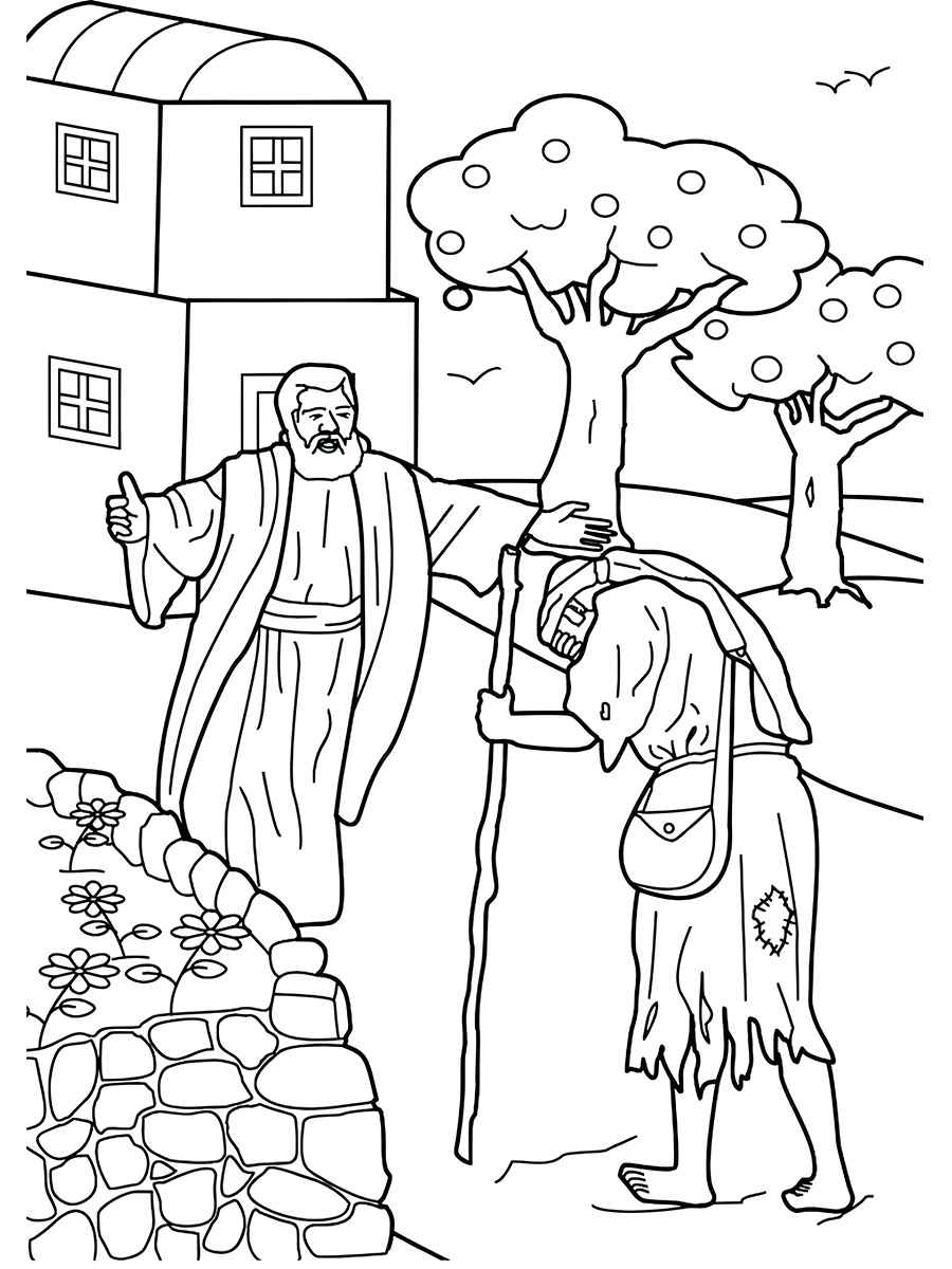 Prodigal Son Returning Home Coloring Page