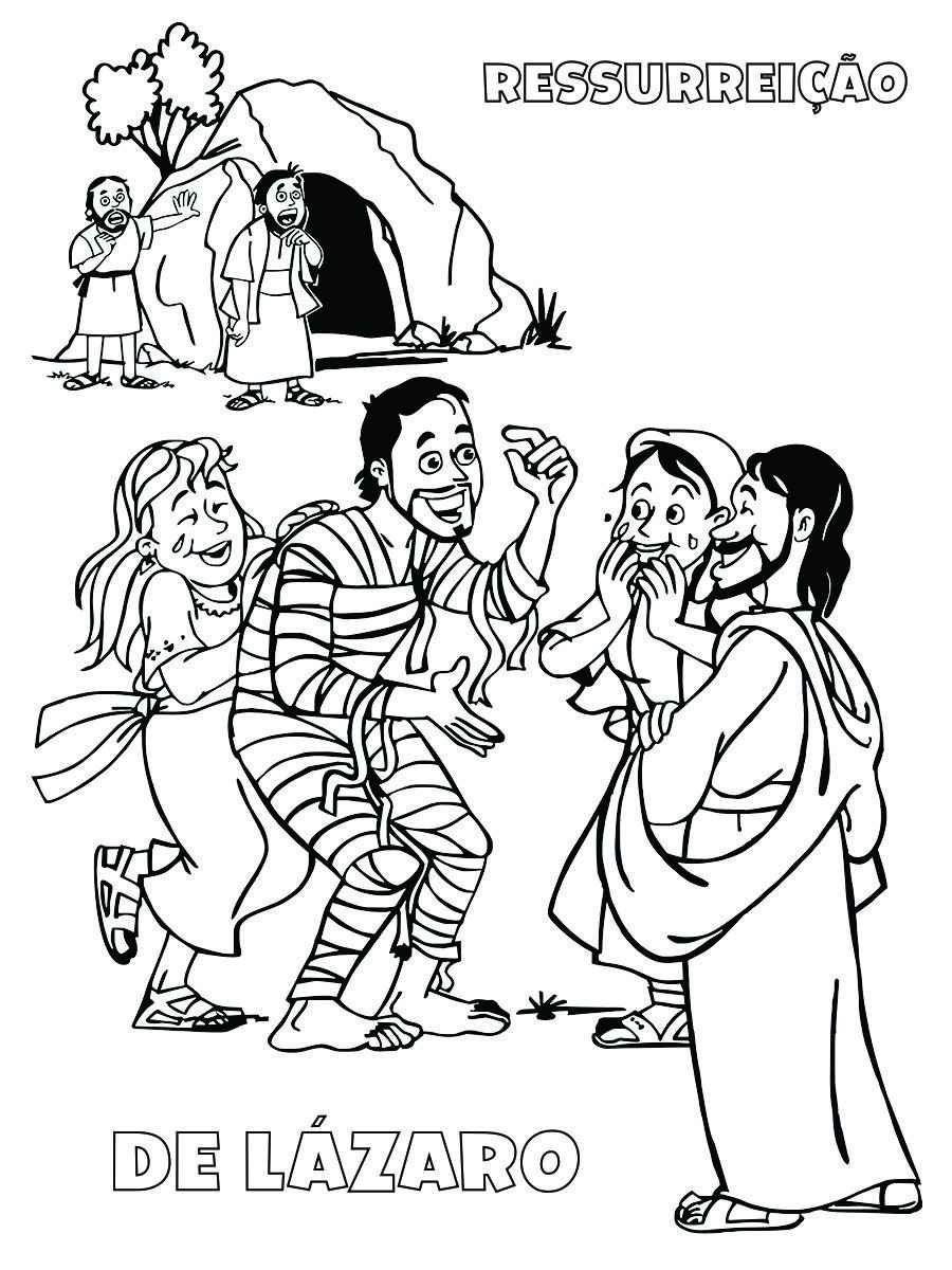 The Resurrection of Lazarus Coloring Page