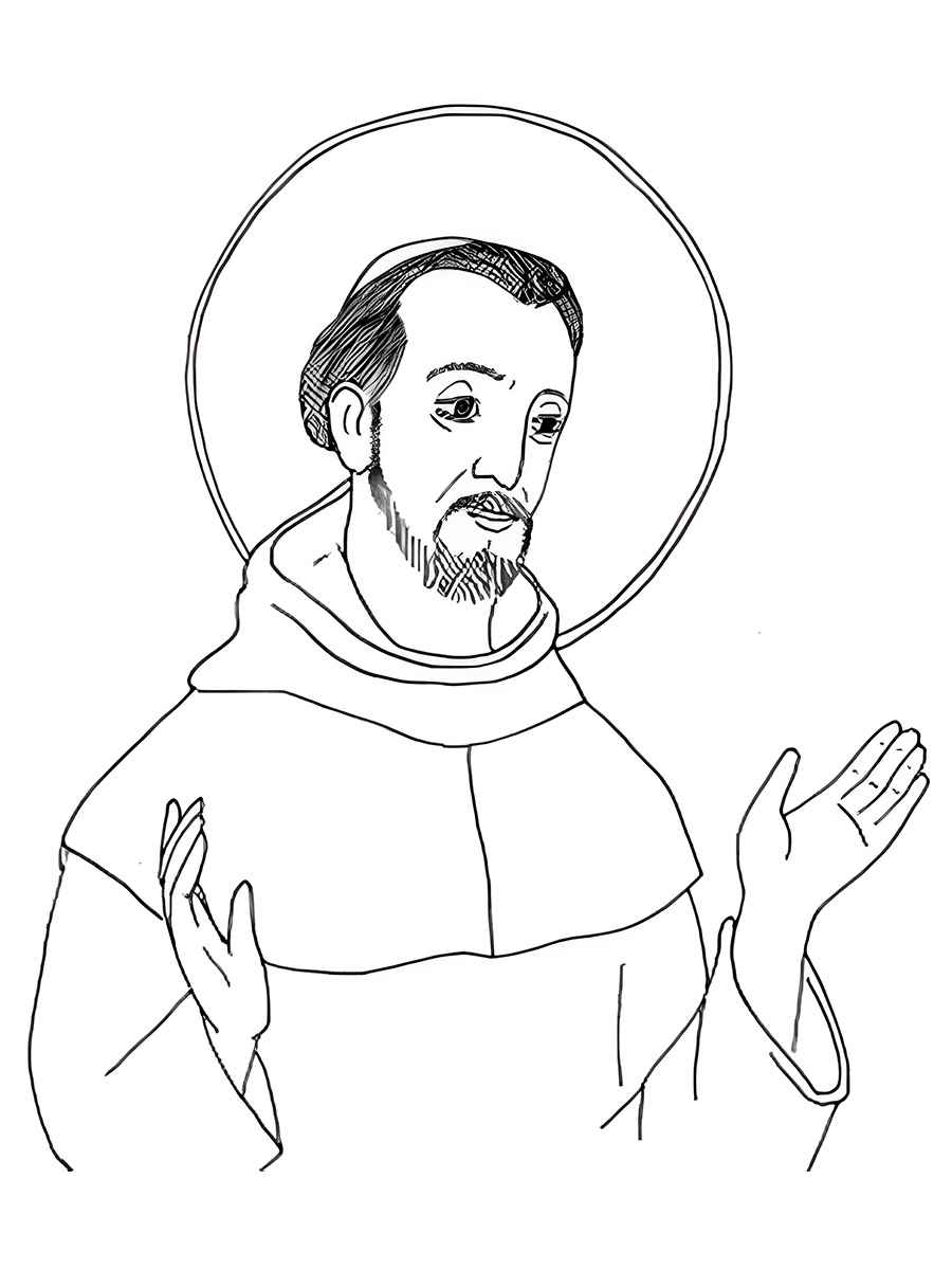 Saint Francis Coloring Page