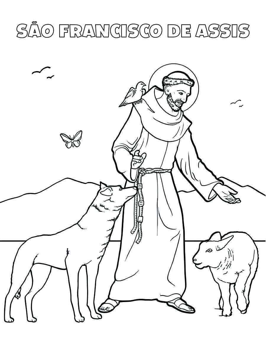 Saint Francis of Assisi Coloring Page