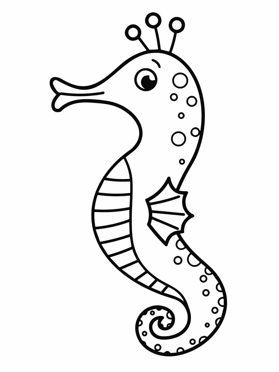 Seahorse to color