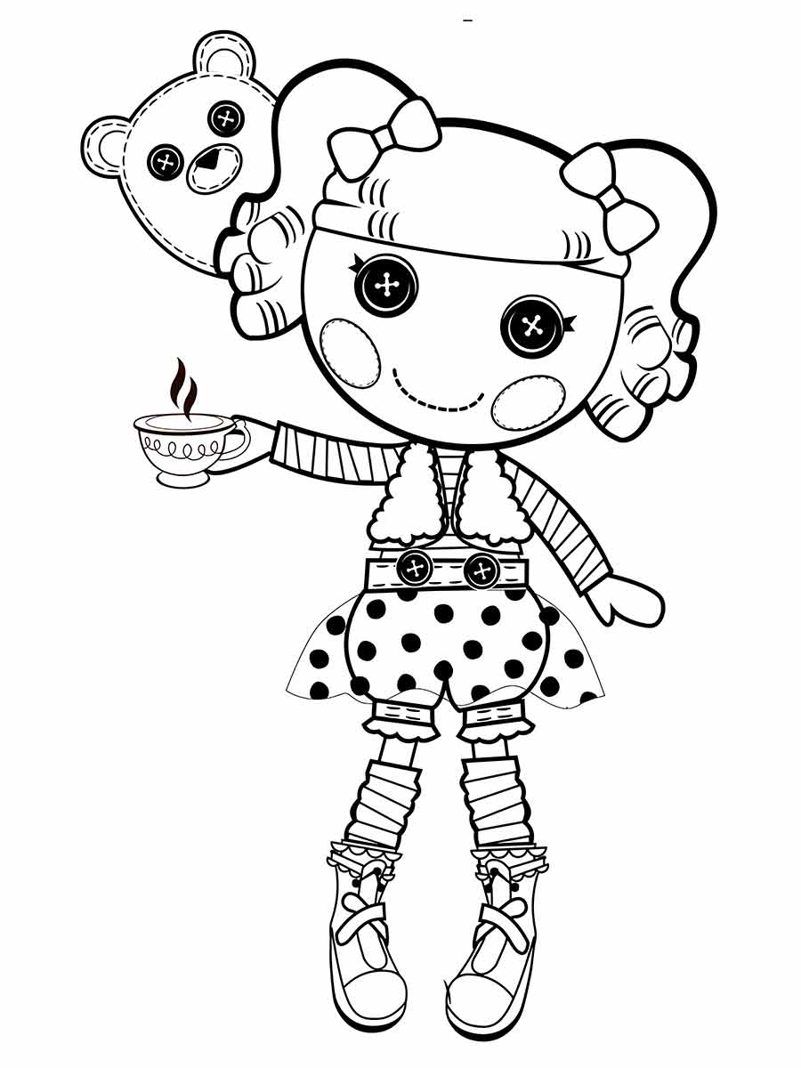 Simple girl coloring page 2.