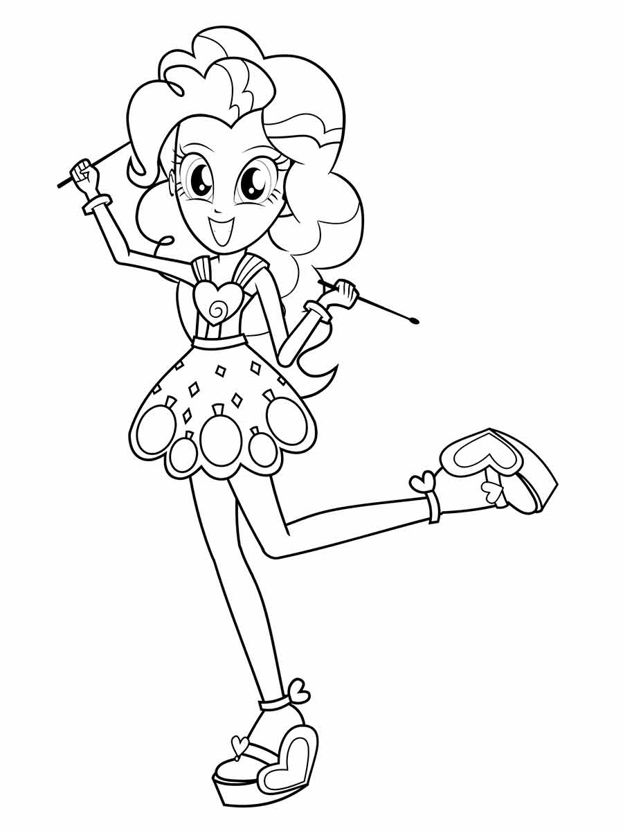 Simple girl coloring page 3.