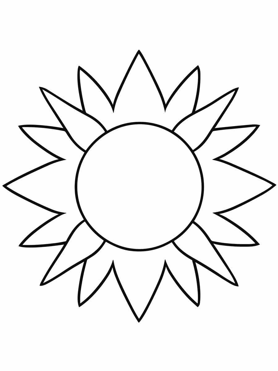 Simple star coloring page