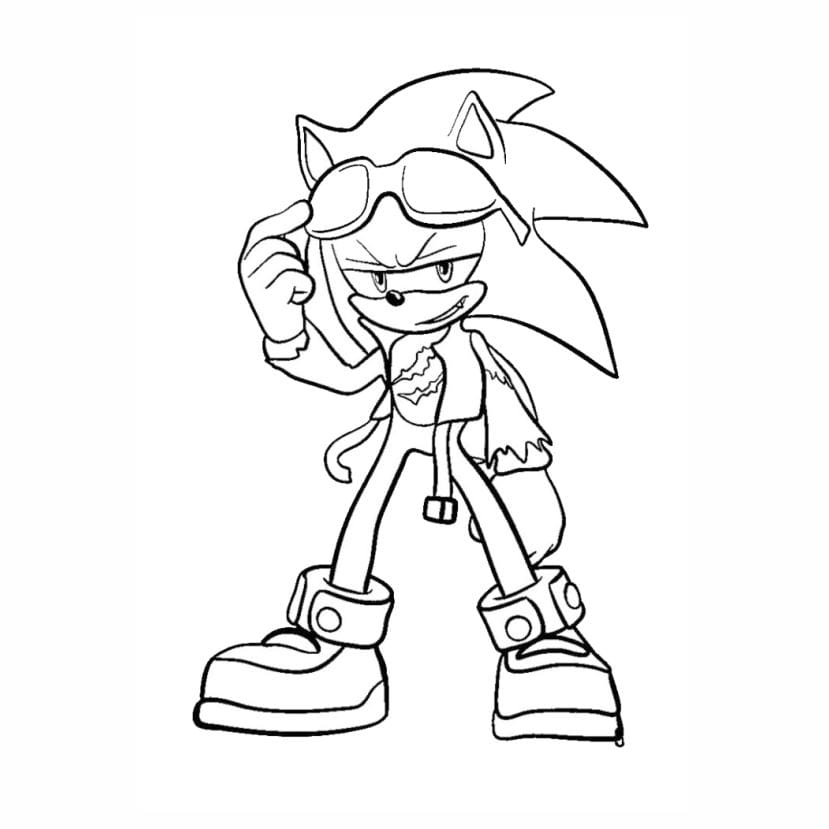 Another printable coloring page of Sonic the Hedgehog.