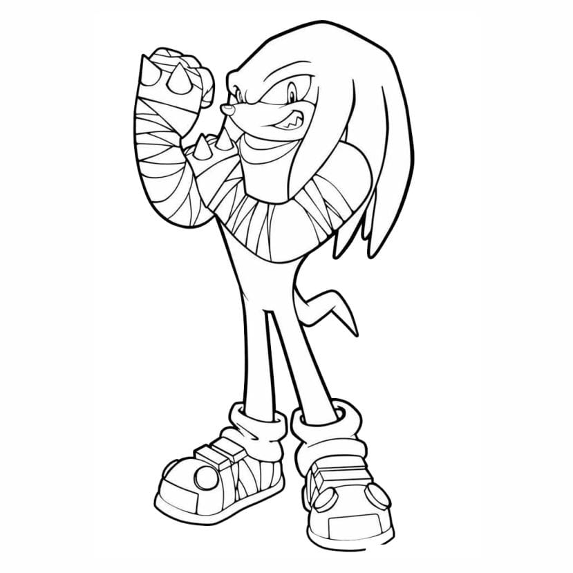 Simple and engaging coloring page of Sonic the Hedgehog.