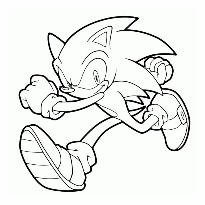 Another fun coloring page of Sonic the Hedgehog.