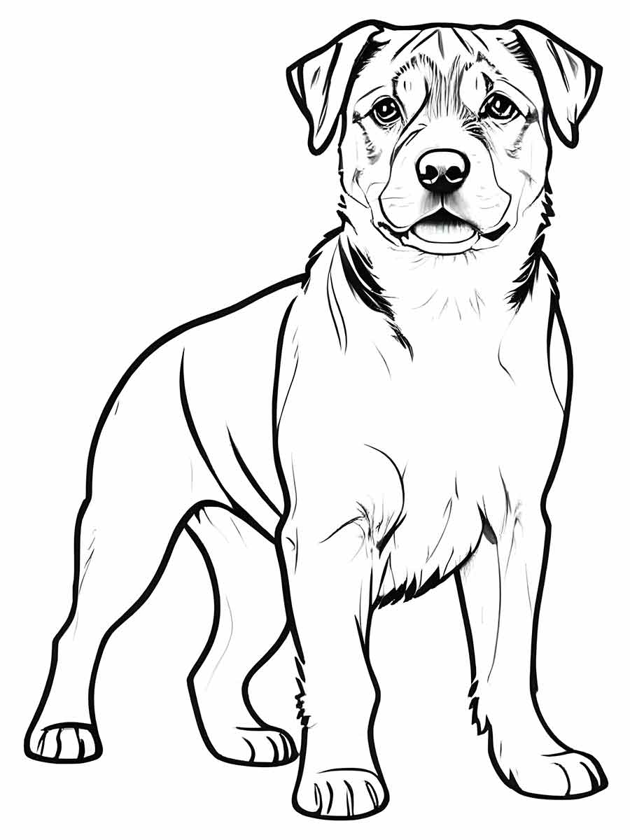 Staffordshire Terrier coloring page