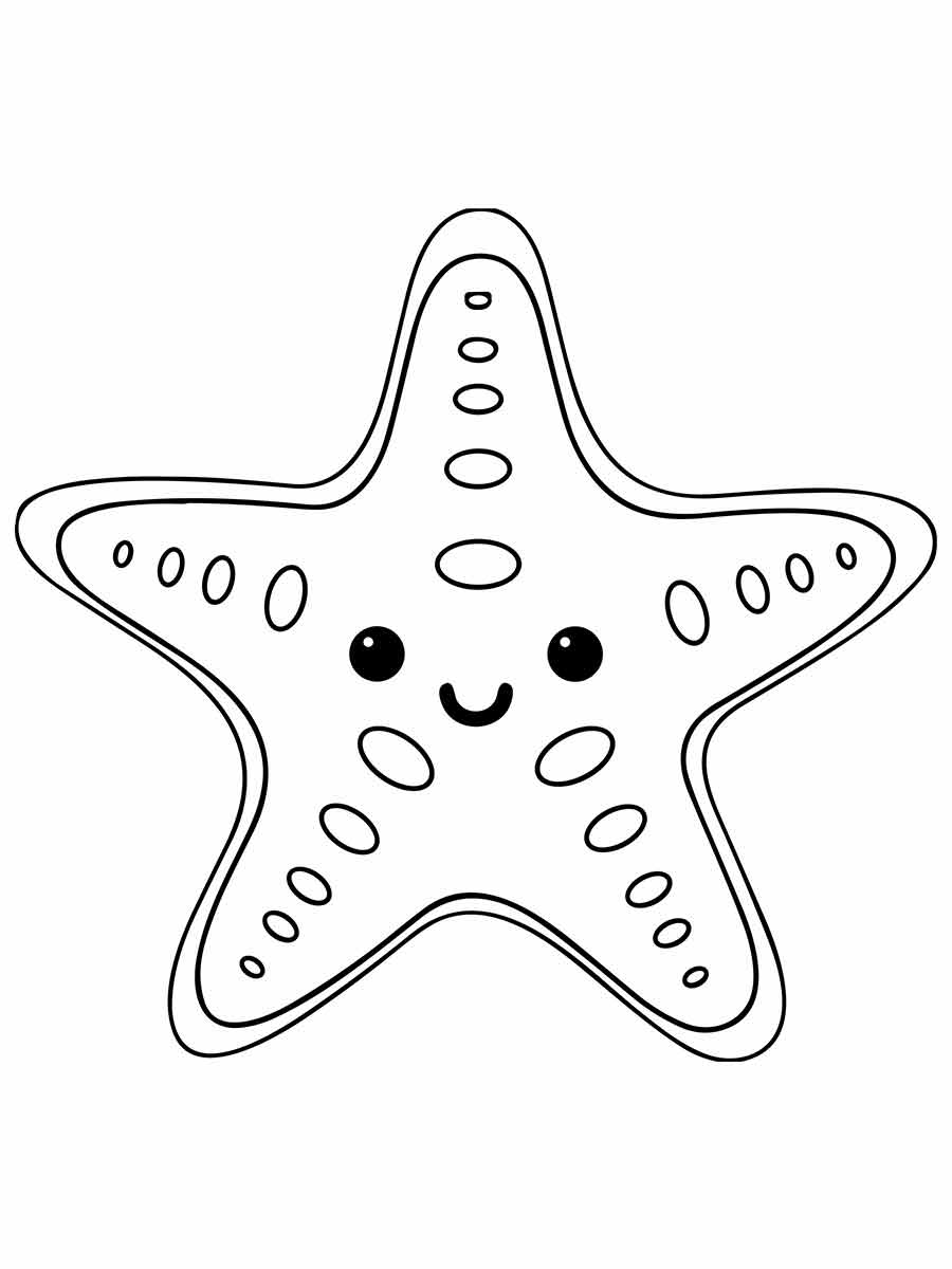 Starfish coloring page