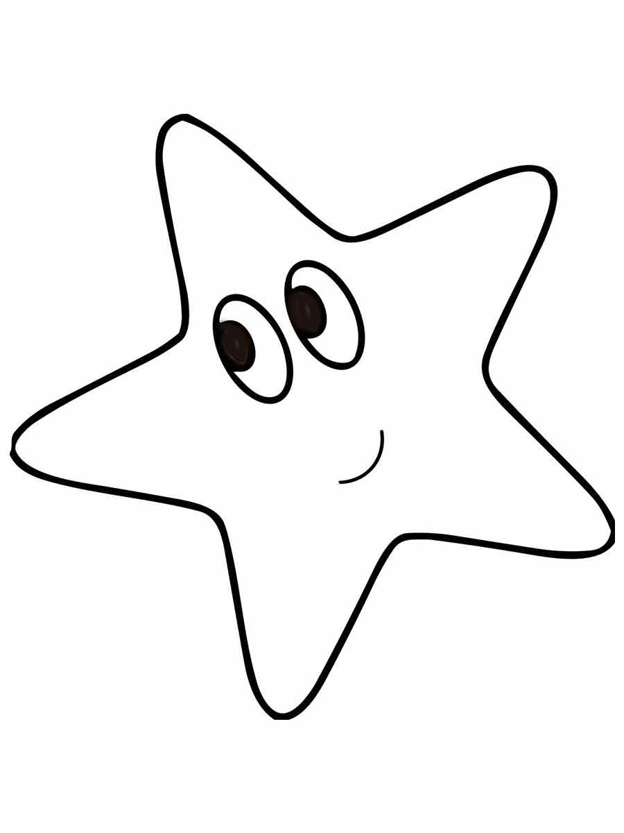 Printable star coloring page