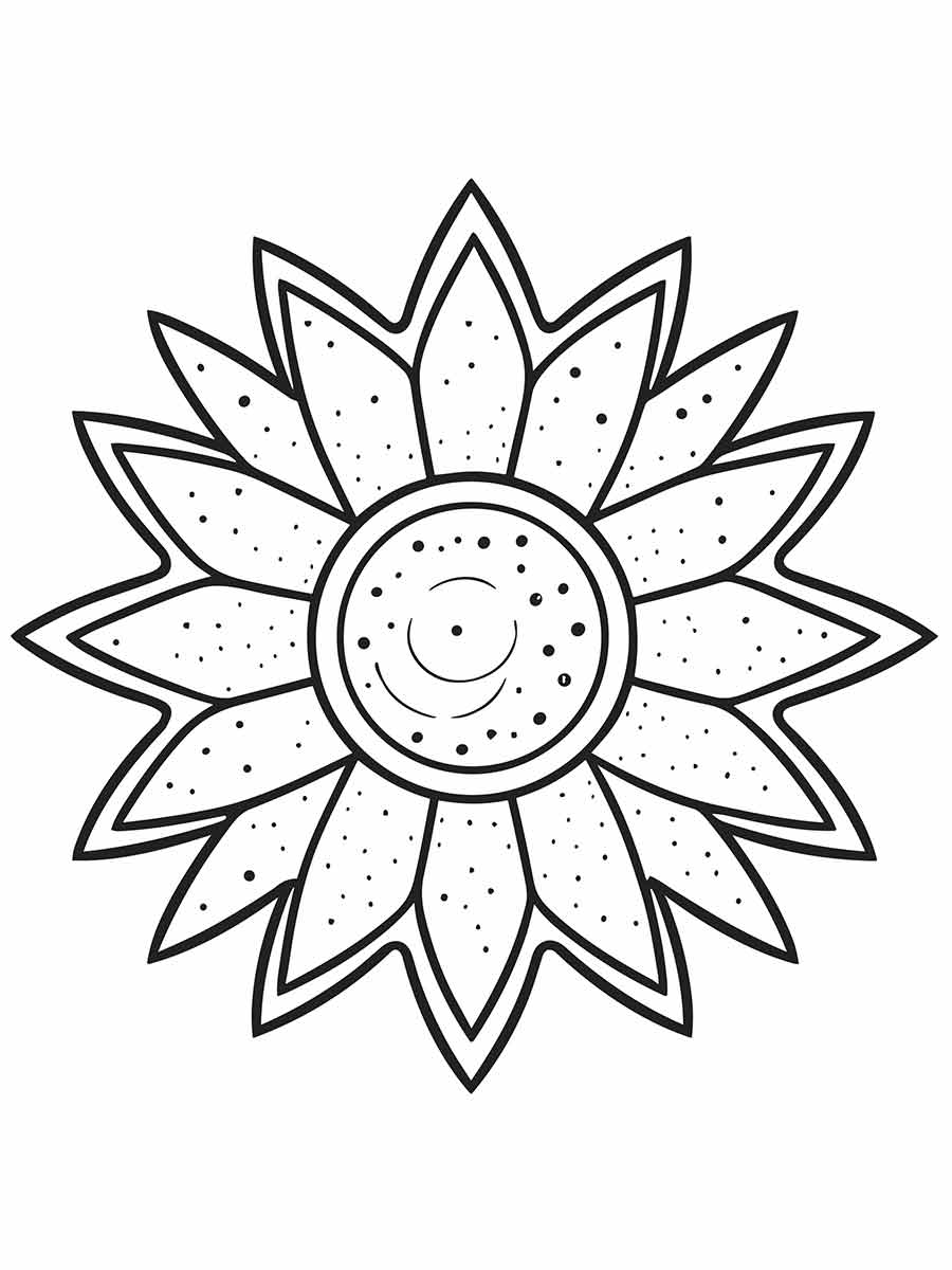 Star coloring page for abstract art