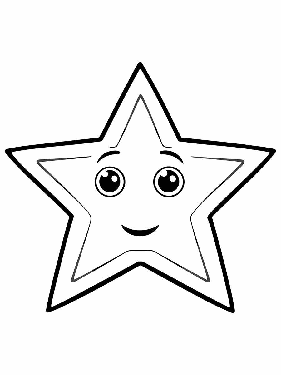 Star coloring page for clothing accessories