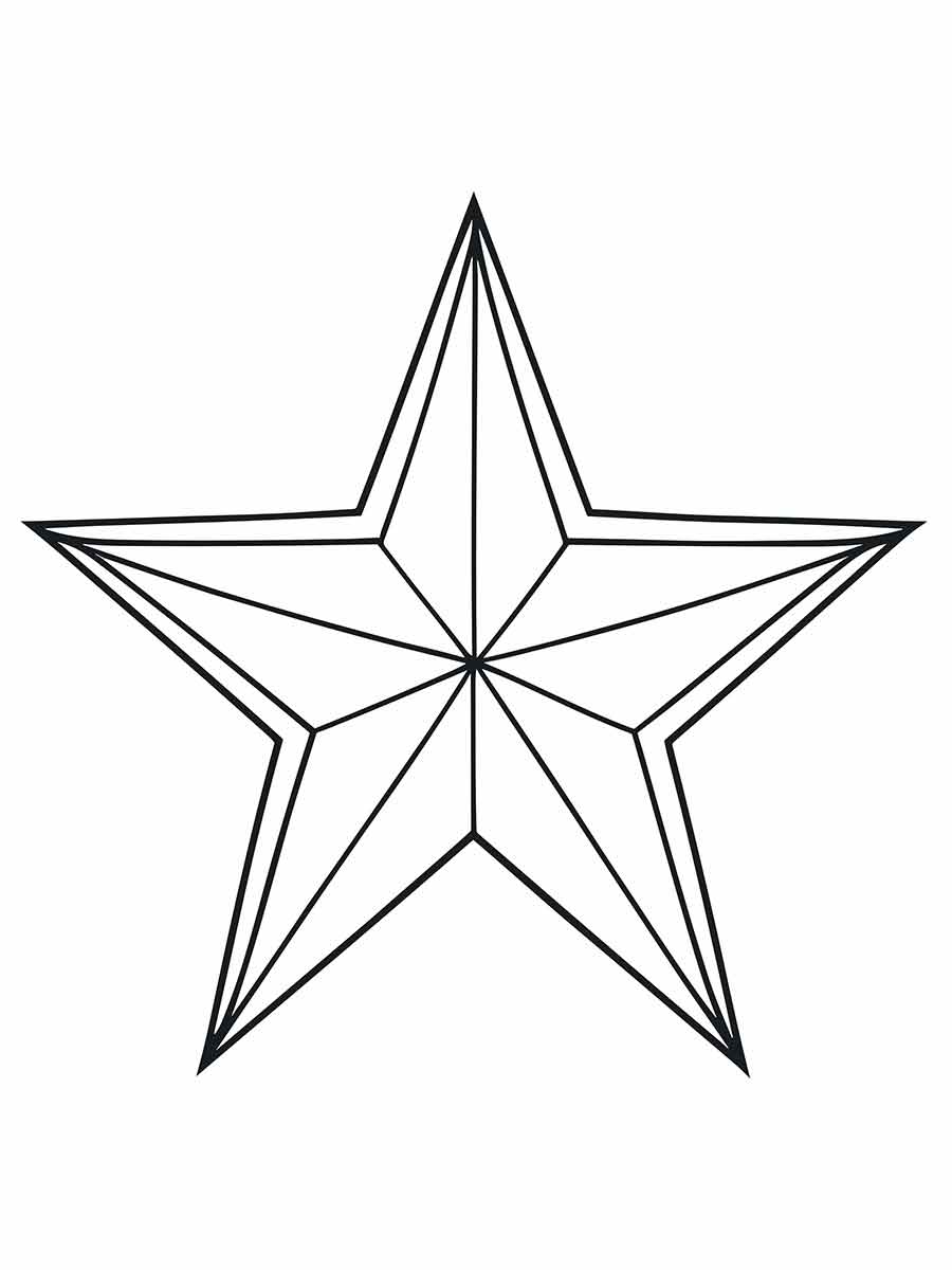 85 Star Coloring Pages for Kids