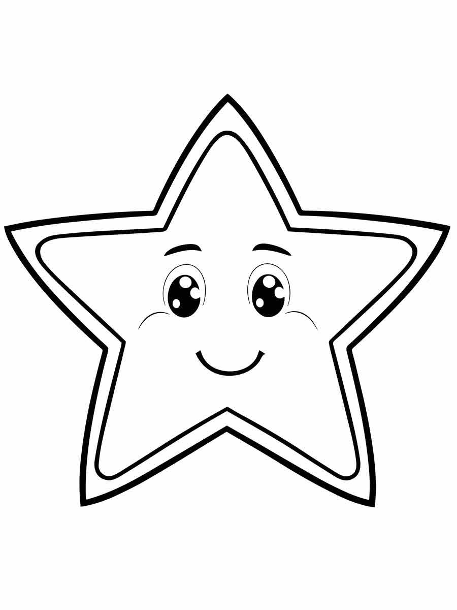 Star coloring page for notebook covers