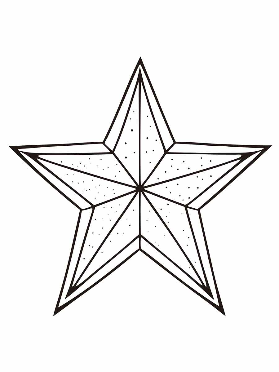 Star coloring page to boost creativity