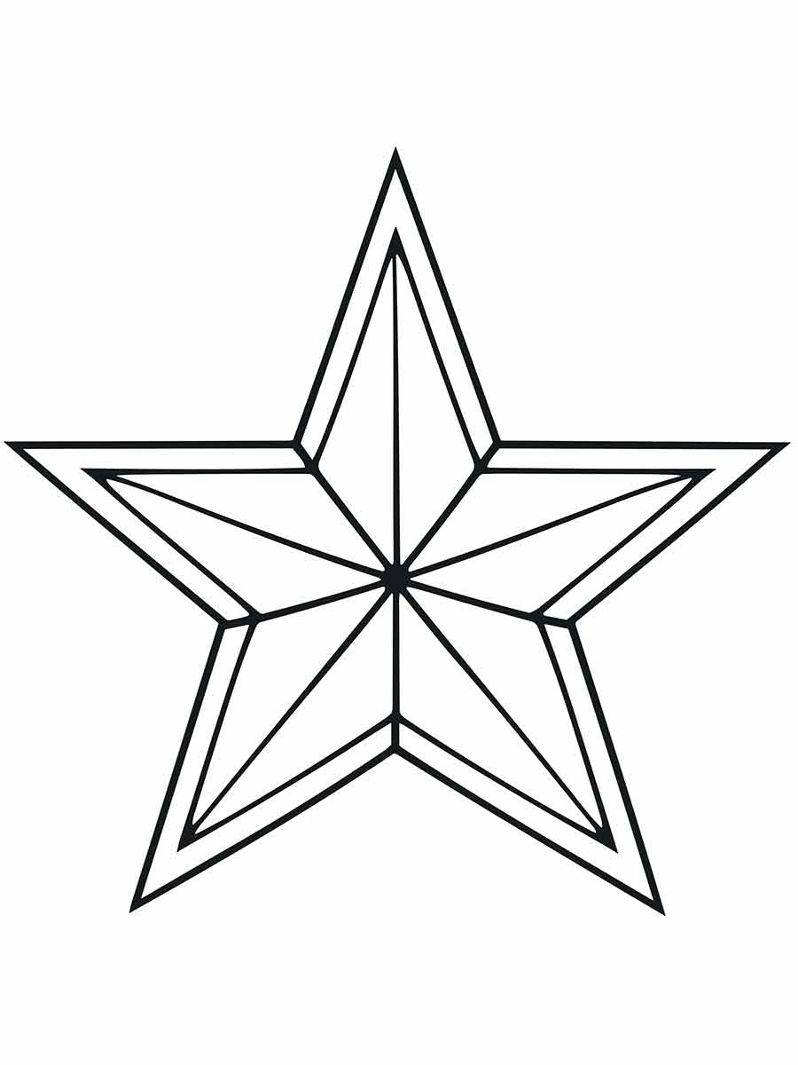 Star coloring page to cut out