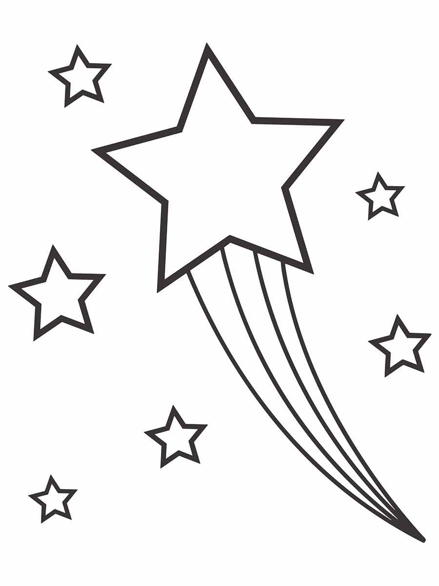 Easy star coloring pages