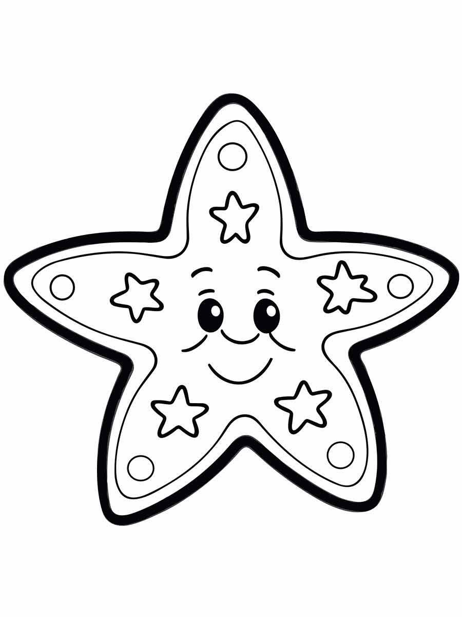 Starfish coloring pages