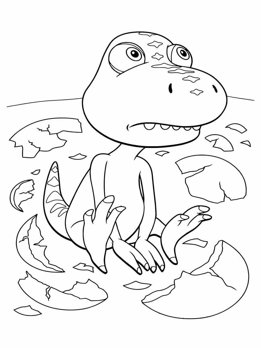 Coloring page of a stegosaurus with large vertical plates on its back and a spiked tail, a Jurassic period herbivore.