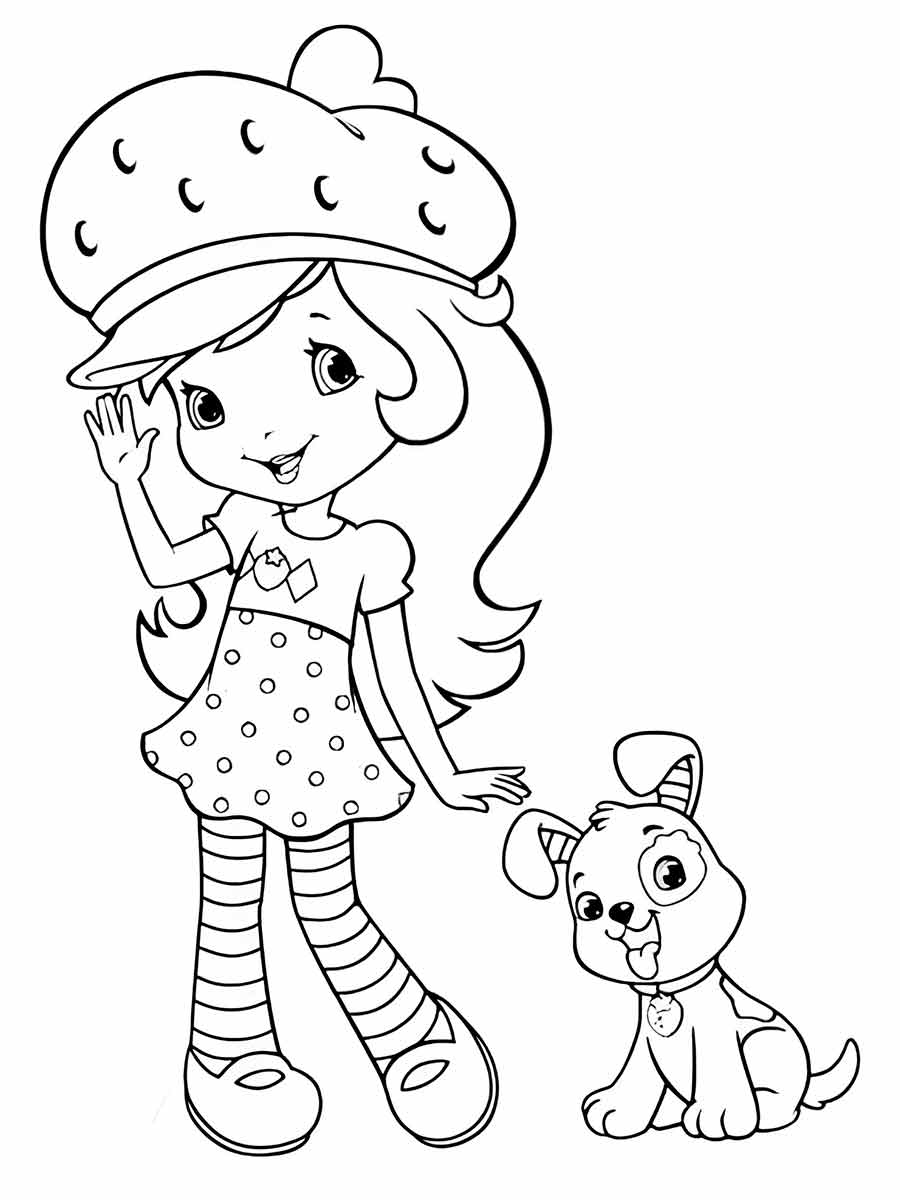 Strawberry Shortcake girl coloring page.