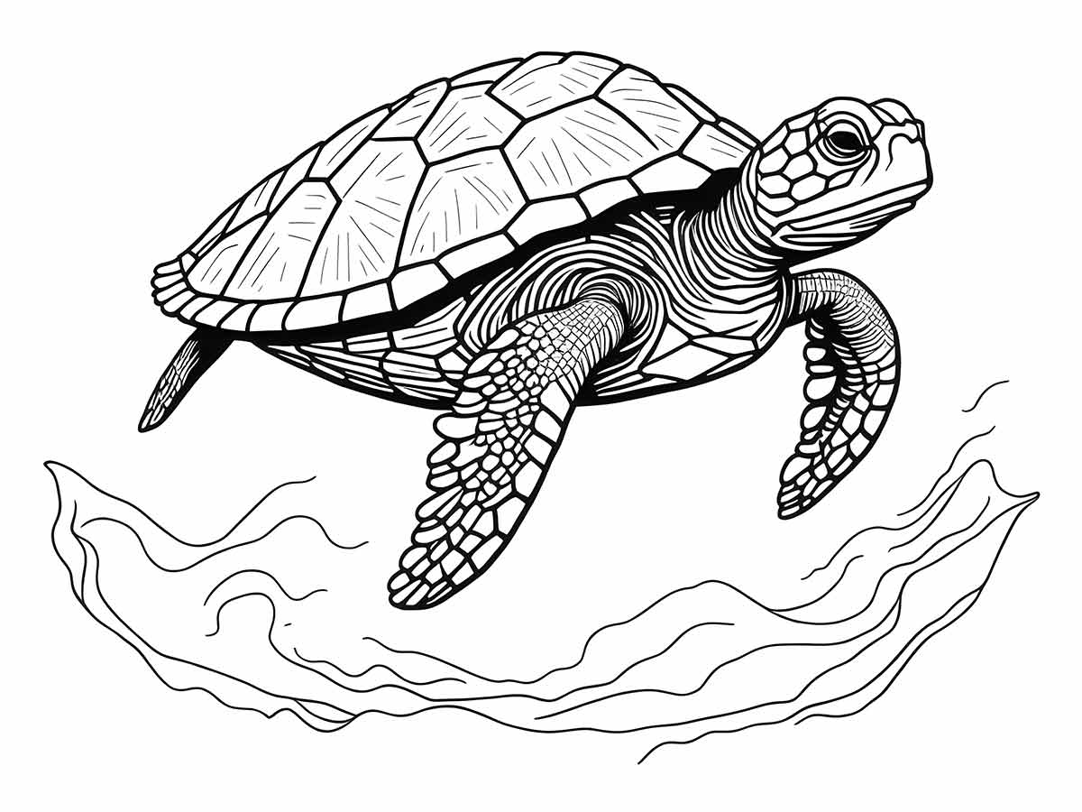 Turtle Coloring Page