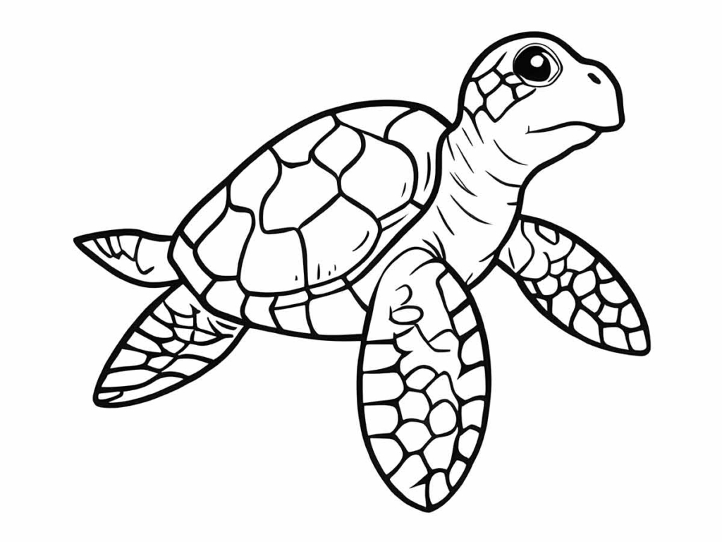 42 Turtle Coloring Pages