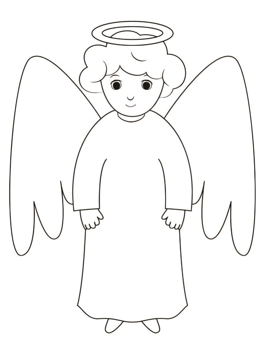 Guardian angel coloring page