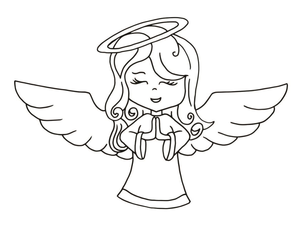 Children's guardian angels coloring pages