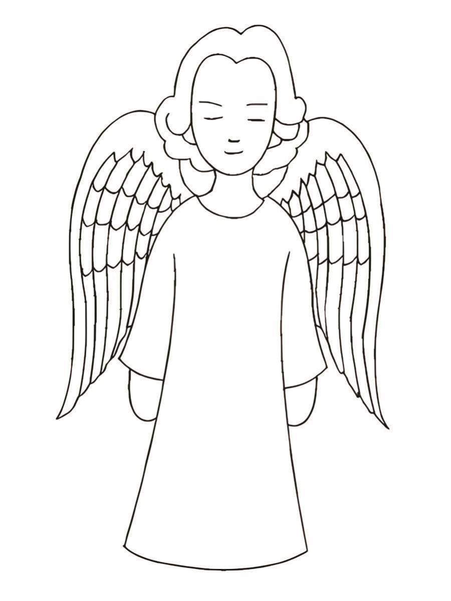 Angel ascending to heaven coloring page