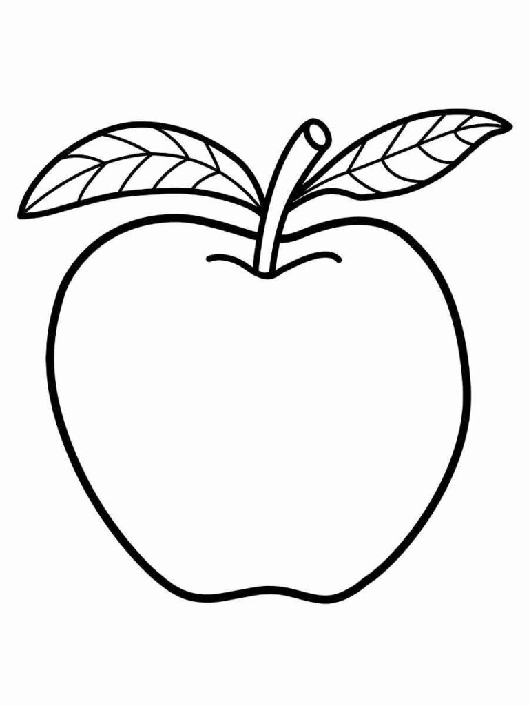 apple coloring page 5