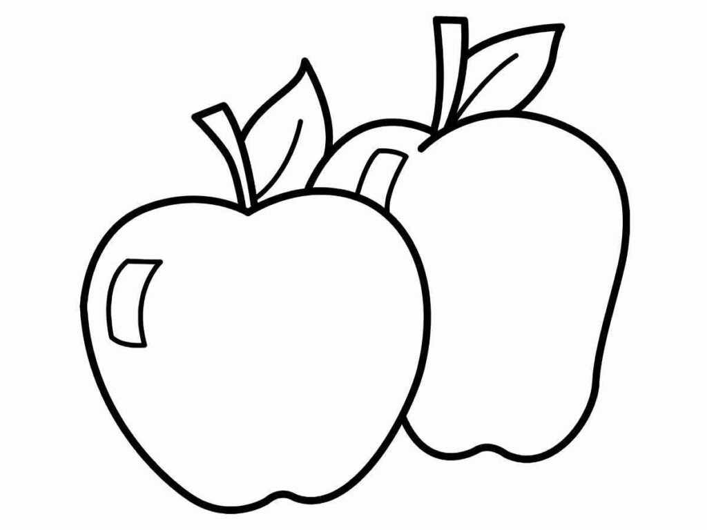 apple coloring page 6