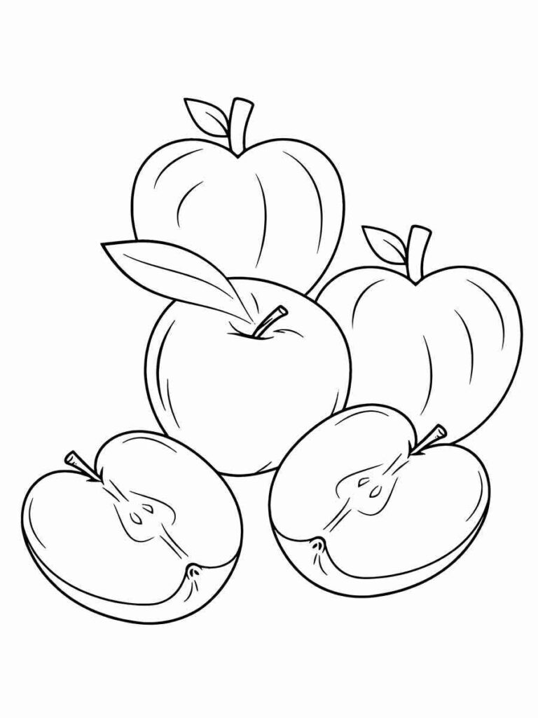 apple mix coloring page